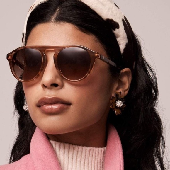 Lele Sadoughi- NWT “Santa Fe” Tortoise Crystal Button Post Earrings - Picture 3 of 5